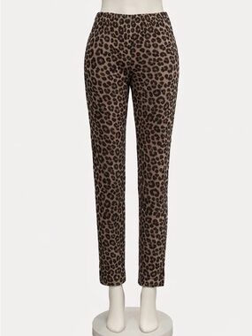 Michael Kors Leopard Print Velour Pants Size Small